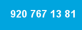 920 767 13 81 920 767 13 81